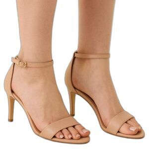 Lucky Brand Nude Block Heel Sandals – Size 9.5, Excellent Condition